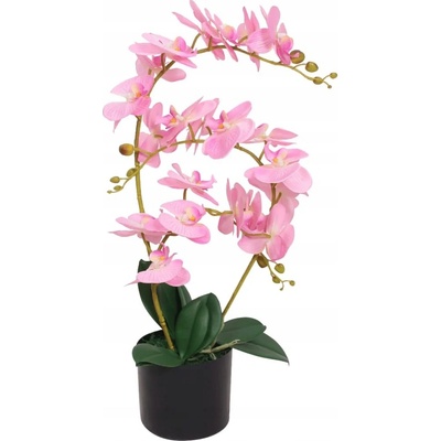 zahrada-XL Umělá rostlina orchidej s květináčem 65 cm růžová