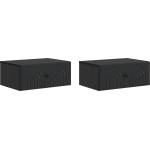 vidaXL Спален шкаф с монтаж на стена 2 бр. Черно 49 x 34, 5 x 20 см (898108)