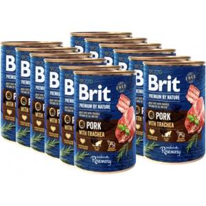 Brit Premium by Nature Свинско месо с трахея 12x400г