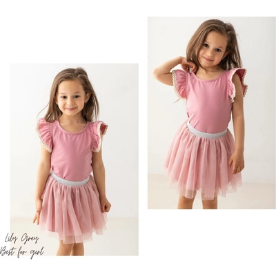 Lily Grey top s krajkou Pink