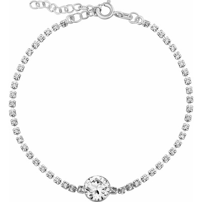 Silvego Strieborný náramok Clowie so zirkónmi a čírym Swarovski® Crystals SILVEGOB60602BSW
