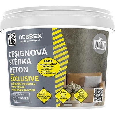 Den Braven Designová stierka BETÓN EXCLUSIVE 5 kg Sivá