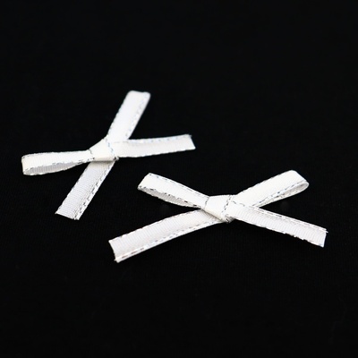 Pro Háčkování Svatební mašličky bílé se stříbrnou 20 ks – Zboží Dáma