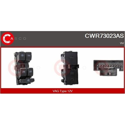 Spínač, zvedací zařízení oken CASCO CWR73023AS
