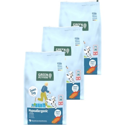 Green Petfood InsectDog Hypoalergénne 3 x 10 kg