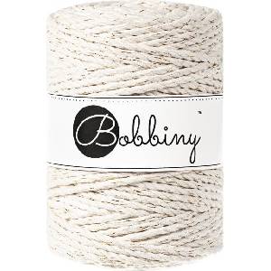 Bobbiny 3PLY Macramé Rope 5 mm 100 m Golden Natural юта (TX-018)