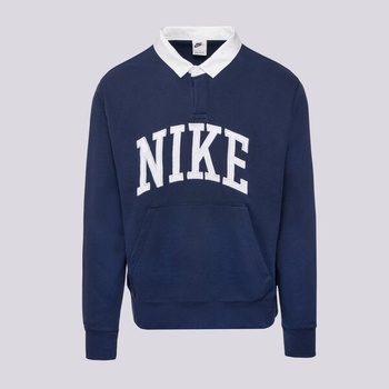 Nike Суитчър M Nk Club Hbr Ft Ls Тениска Тип Поло мъжки Дрехи Суичъри FN3112-410 Тъмносин M (FN3112-410)