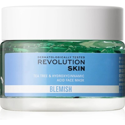 Revolution Skincare Blemish Tea Tree & Hydroxycinnamic Acid успокояваща маска за мазна кожа склонна към акне 50ml