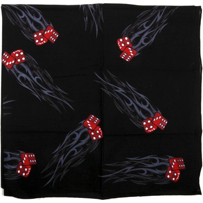 Šatka bandana Fosco Large Dices biela