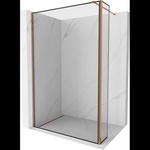 Mexen Kioto стъклена преграда Walk-in 100 x 30 cm, черна рамка, розово злато - 800-100-212-60-70-030 (800-100-212-60-70-030)