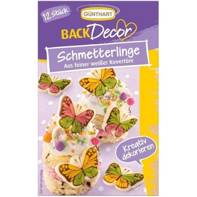 Čokoladové decorace motýl, 12ks Gunthart
