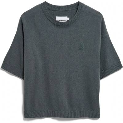 Armedangels Дамска тениска ARMEDANGELS Women's S Sl Linen Blend Knit Sweater T-shirt - Space Steel - размер XS (916-6594-0211)