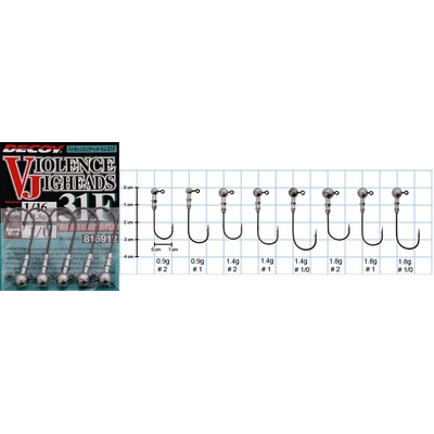 DECOY Violence Jig Head VJ-31F UL vel.2 1,4g 5 ks