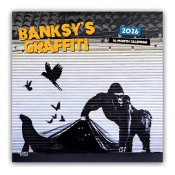 Browntrout Verlags GmbH Banksy's Graffiti 2026 - 16-Monatskalender