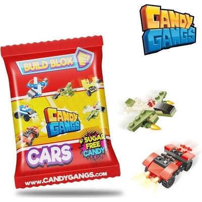 Candy Gangs skládací kostky-auta s cukrovinkou 1 g