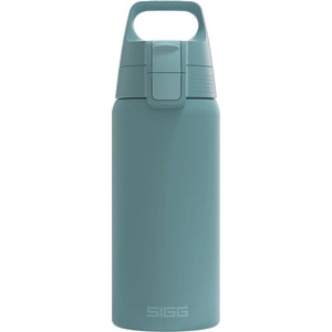 SIGG - Insulated drinking bottle - Thermos bottle Shield Therm One Morning Blue - carbonated drinks - leak-proof - dishwasher safe - BPA-free - 90% recycled stainless steel - gray blue - 6022.00 (6022.00)