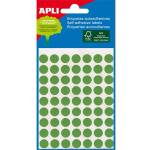 APLI Етикети, кръгли, 8 мм, с ръкописен текст, цветни, apli, зелени, 288 етикета в опаковка 2047 (2047)