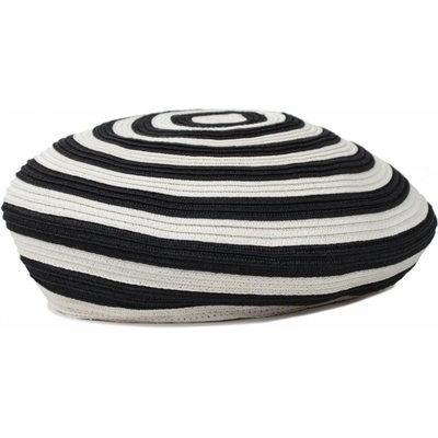 BRIXTON AUDREY STRAW BERET black/white