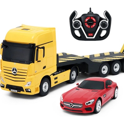 Rastar Комплект автовоз и кола mercedes-benz actros/ mercedes amg gt 1: 26/1: 24
