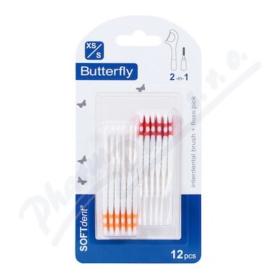 SOFTdent Butterfly mezizub.kart.+párátko XS/S 12 ks