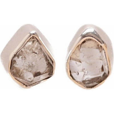 Nefertitis Herkimer diamant náušnice pecky stříbro Ag 925 E444 NF63576 1,4 cm, 1,4 g