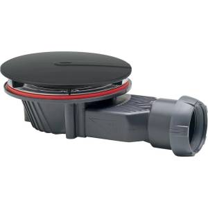 WIRQUIN Сифон за душ корито Wirquin Slim+ с капак, черен мат (30724967)