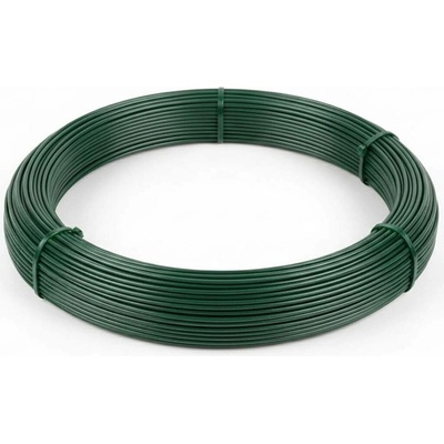 Napínací drát poplastovaný (Zn + PVC) - zelený, délka 52 m