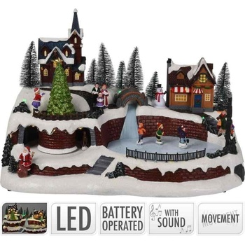HOMESTYLING Vianočné dekorácie s LED osvetlením 41 x 27 cm