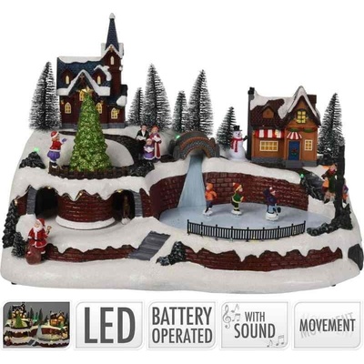 HOMESTYLING Vianočné dekorácie s LED osvetlením 41 x 27 cm