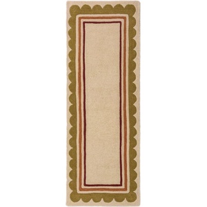 Flair Rugs Ръчно изработена вълнена пътека в естествен цвят 80x230 cm Lois - Flair Rugs (503119382723)