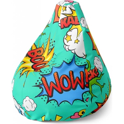 Sablio Sedací vak Pear Komiks Sablio 70 x 95 x 15 cm
