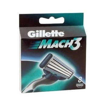 Gillette Mach3 náhradní hlavice 8 ks + gel na holení Sensitive 75 ml dárková sada