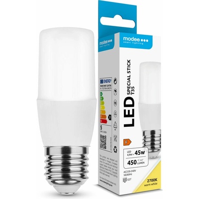Modee Lighting LED žiarovka Special Stick T35 4,9W E27 teplá biela 450 lm ML-T352700K4,9WE27N