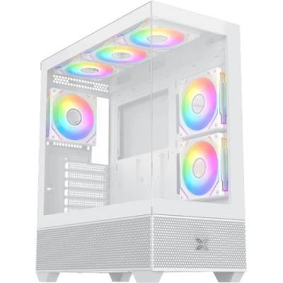 Ion Computers Геймърски компютър ION Alphard Arctic с процесор AMD Ryzen 5 5600X, видео карта GeForce RTX 5060 Ti 8GB GDDR7, RAM памет 16GB(2x8GB) DDR4 3200MHz, SSD 1TB NVMe PCIe Gen4 (c003395)