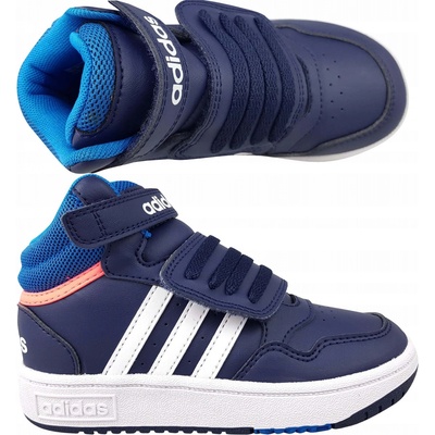 adidas dětské basketbalové boty HOOPS MID 3.0 AC tmavě modrá / modrá / oranžová