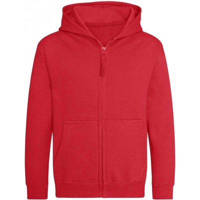 Just Hoods dětská mikina na zip College ohnivá červená