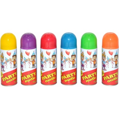 Párty nudle 250 ml ve spreji mix barev ORANŽOVÁ – Hledejceny.cz