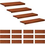 vidaXL Стъпала за стълби 16 бр. 70 x 25 x 2 cm Кафяво Солидно бук (3446436)