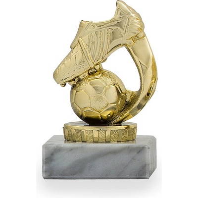 Figurka zlato kopačka + míč 10 cm včetně podstavce