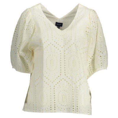 Gant T Shirt Maniche Corte Donna Bianco Bílá