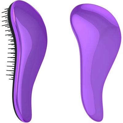 Detangler Metallic Purple rozčesávacia kefa na vlasy s rukoväťou