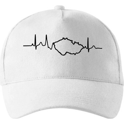 EKG Česká republika so zahnutým šiltom a látkovou sponou Univerzálna Biela