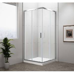 POLYSAN Easy Line - Душ кабина 80x80 см, алуминий/прозрачно стъкло EL5215 (EL5215)
