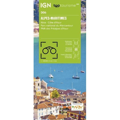 IGN mapa Alpes-Maritimes - Nice Cöte d'Azur PNR Mercantour 1:100 t.