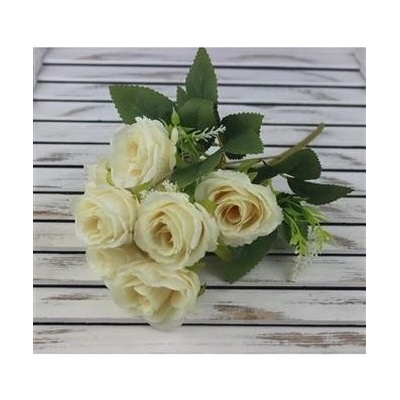kytica ruží mini 32 cm, svetlo žltá