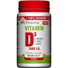 BIO Pharma Vitamín D3 FORTE 90+90 kapsúl