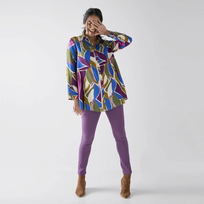 Džegíny z twilu pre vyššiu postavu slivková