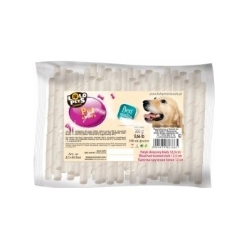 Lolo pets Biela tyčinka z byvolej kože 12,5 cm "8-7 mm"