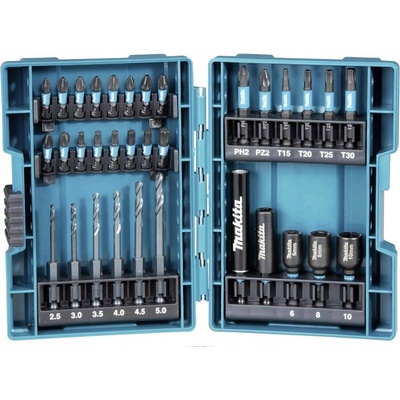 Makita Sada bitů a vrtáků Impact Black 33 ks B-66896 – Zboží Dáma