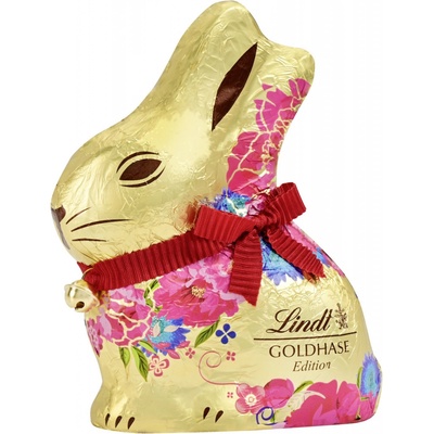 Lindt Zlatý zajíček s květinkami mléčná čokoláda 100 g